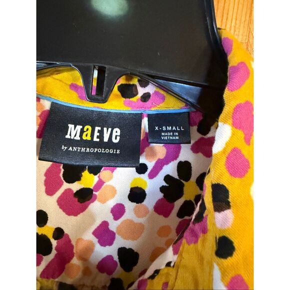 Maeve Anthropologie Paz Mixed Print  Button Down Shirt Size XS (6435) - Picture 3 of 5